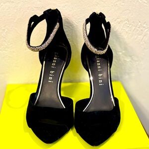 Gianni Bini August Suede Embellished Snake Dress stilettos